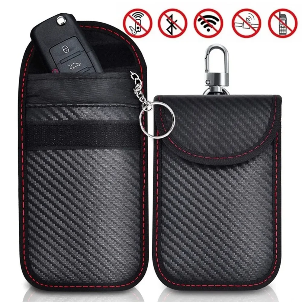 1Car Key Signal Shielding Box Faraday Cage Remote Control Package Keyless Rfid Shielding Package Car Accessories