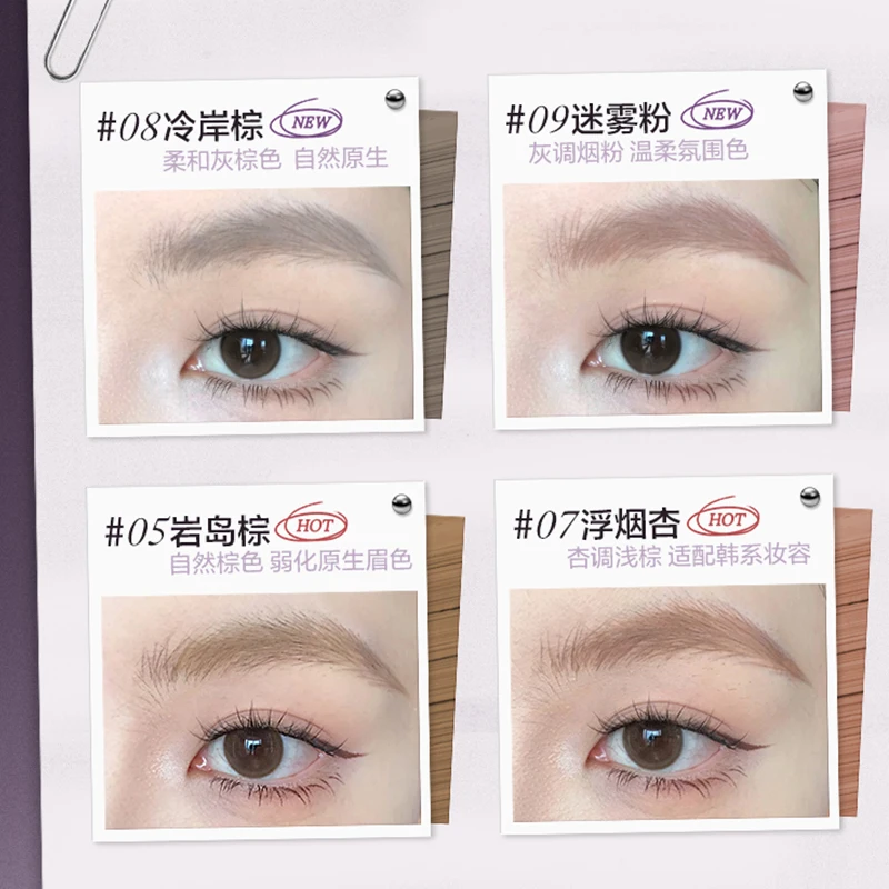 INSBAHA Wenkbrauw Mascara Waterproof Zachte Mist Kleurinstelling Natuurlijke Niet-klonterende Wenkbrauw Tint Langdurige Paarse Wenkbrauw Make-up