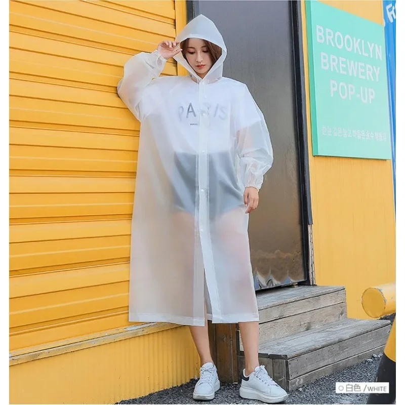 

1pcs Rain Poncho Fashion Raincoat Waterproof Lightweight Clothing Adult Camping Reusable Poncho Rainwear Hot EVA Rain Coat