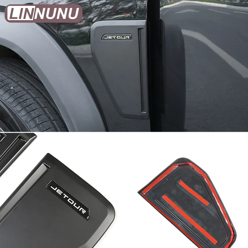 LINNUNU For Chery Jetour T2  Traveller Leaf Panel Decorative Cover Air Vent Decor Body Trim Fender Cover Exterior Accessories