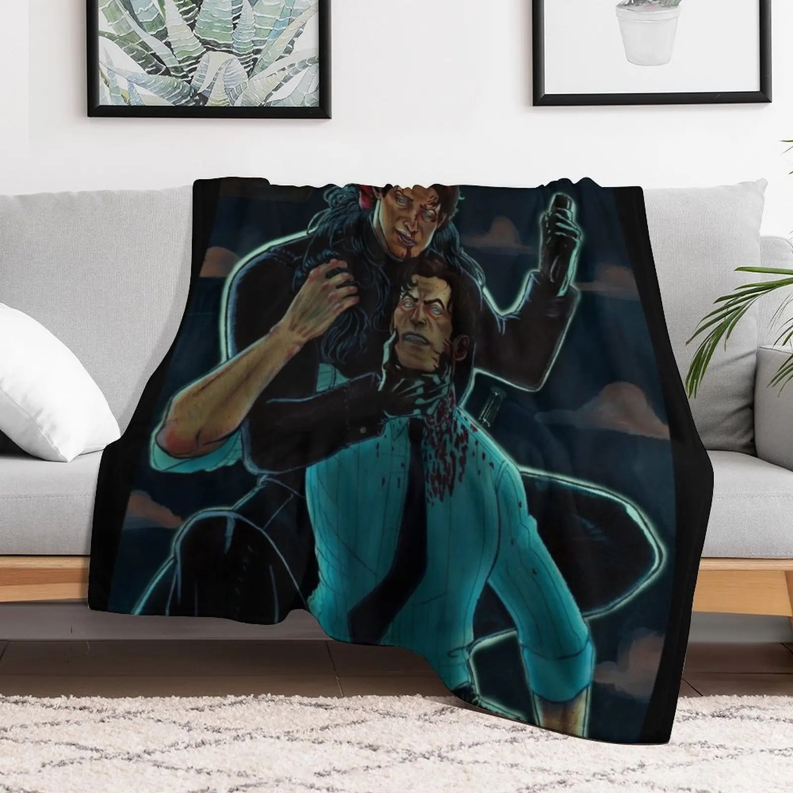 Saw V Mark Hoffman and Peter Strahm Throw Blanket Soft Warm Blanket Gift for Grandparents