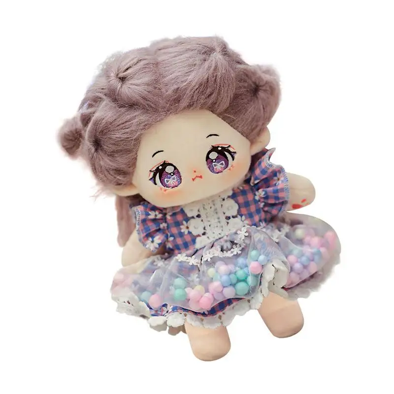 

Soft Stuffed Doll 20cm Anime Plushies With Clothes Cuddly Toy Interactive Kawaii Plush Toys Develop Fine Motor Skills For