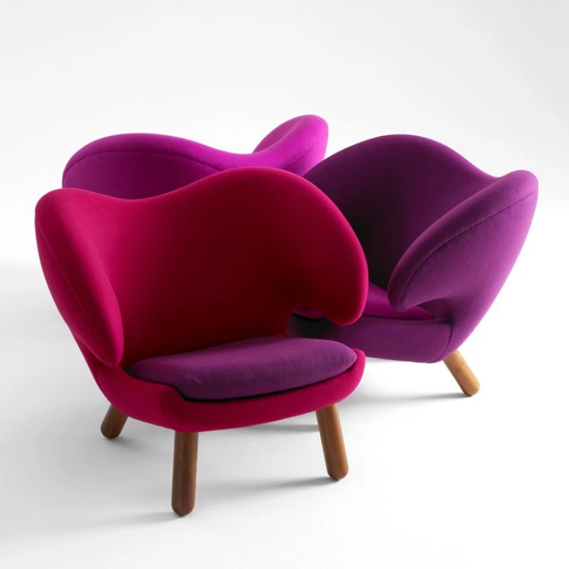 

Fashion cafe chair leisure fiberglass croissant single sofa hotel matching furniture chair