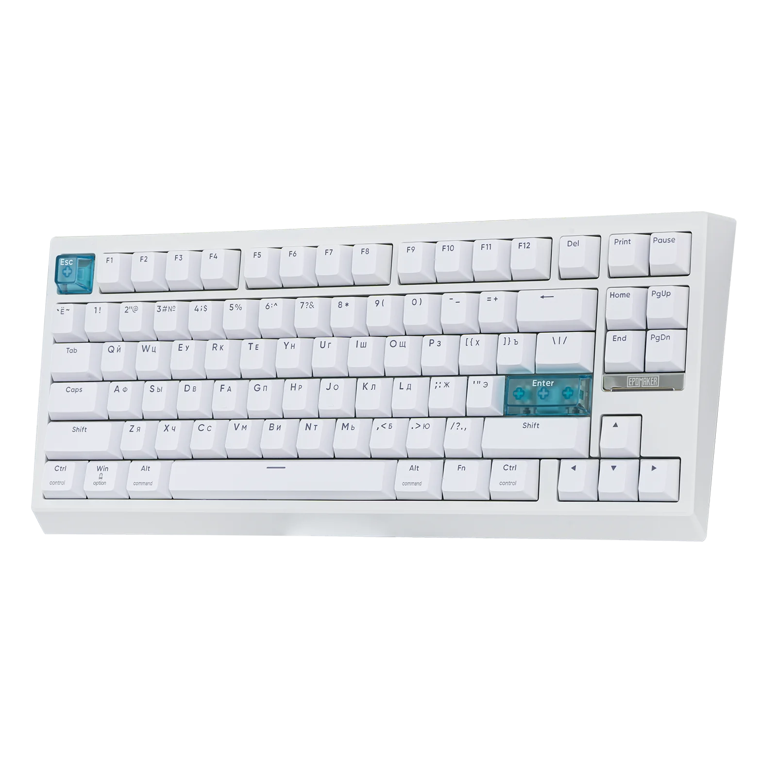 RU Layout EPOMAKER G84 HE 75% Russian ANSI layout Wired/BT/2.4Ghz Wireless Magnetic Keyboard with Fast Trigger & 8KHz Polling