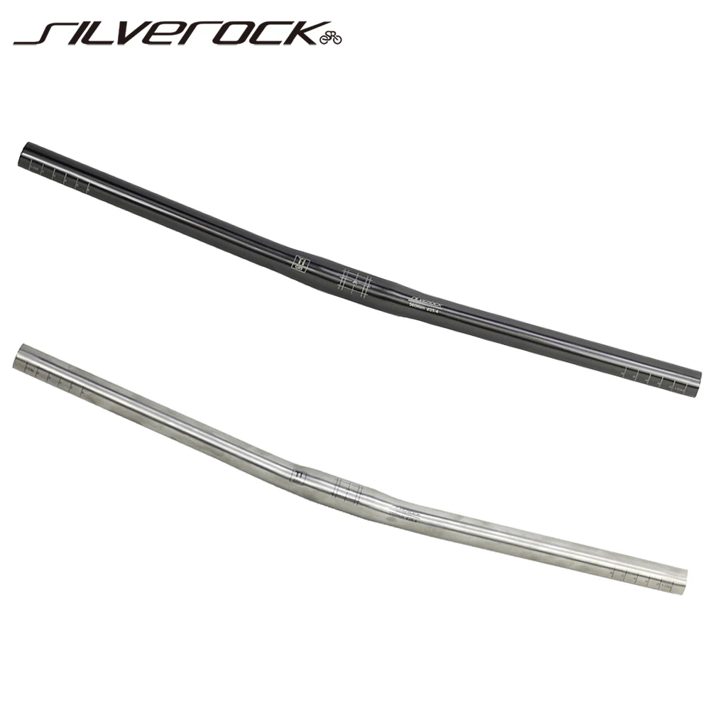 

SILVEROCK Titanium Straight Handlebar S Bar Flat 25.4x560mm for Brompton 3Sixty Pikes Element Fnhon Folding Bikes Bicycle Parts