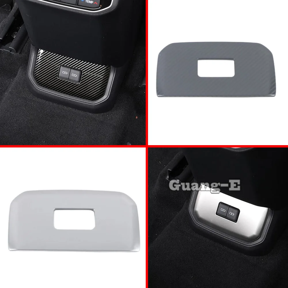 Rear Air Vent Outlet USB Charge Cover Stainless Steel Car Inner Stickers Accessories For Toyota Highlander Kluger 2020 2021 2022