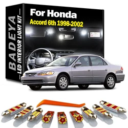 BADEYA 15Pcs LED Interior Number Plate Light Kit For Honda Accord 6 VI MKVI MK6 6th 1998 1999 2000 2001 2002 Dome Map Trunk Bulb