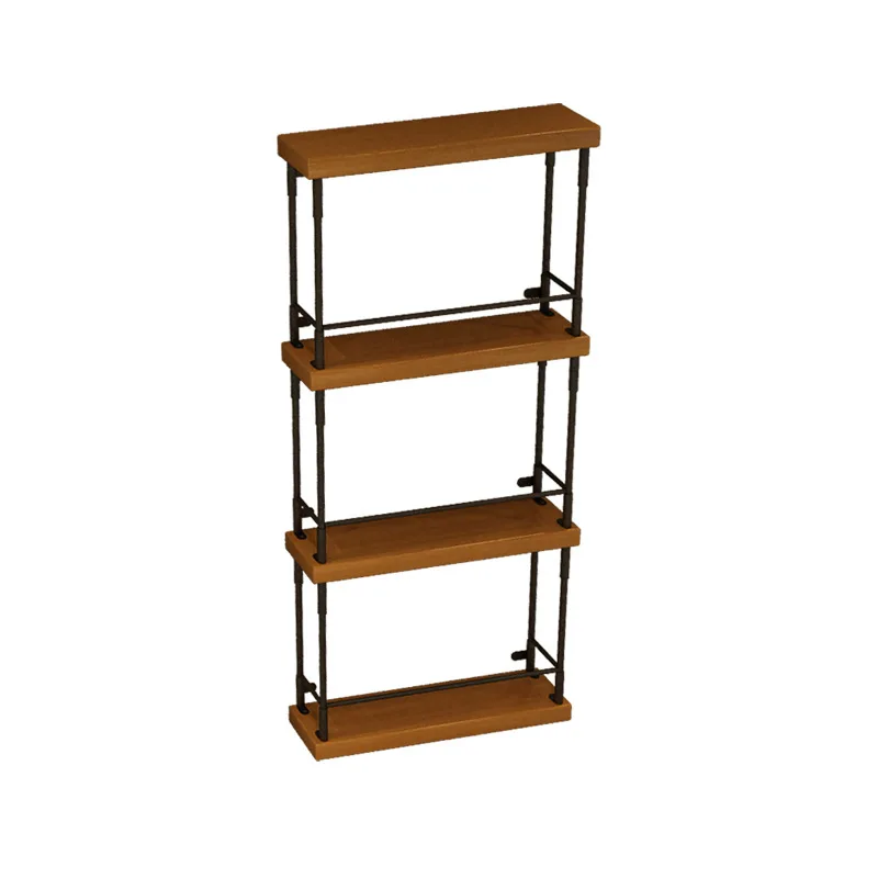 

Bar restaurant Simple bar counter Solid wood luminous wrought iron partition wall, column wine rack decorative display