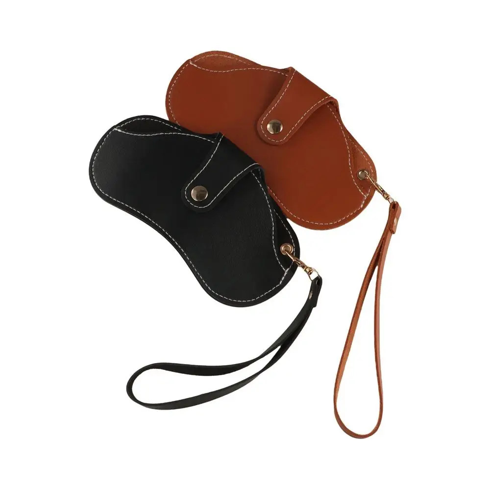 眼鏡プロテクター ハンギングネック サングラスケース バックル付き メガネケース PUレザー メガネケース リストストラップ付き 眼鏡ポーチ