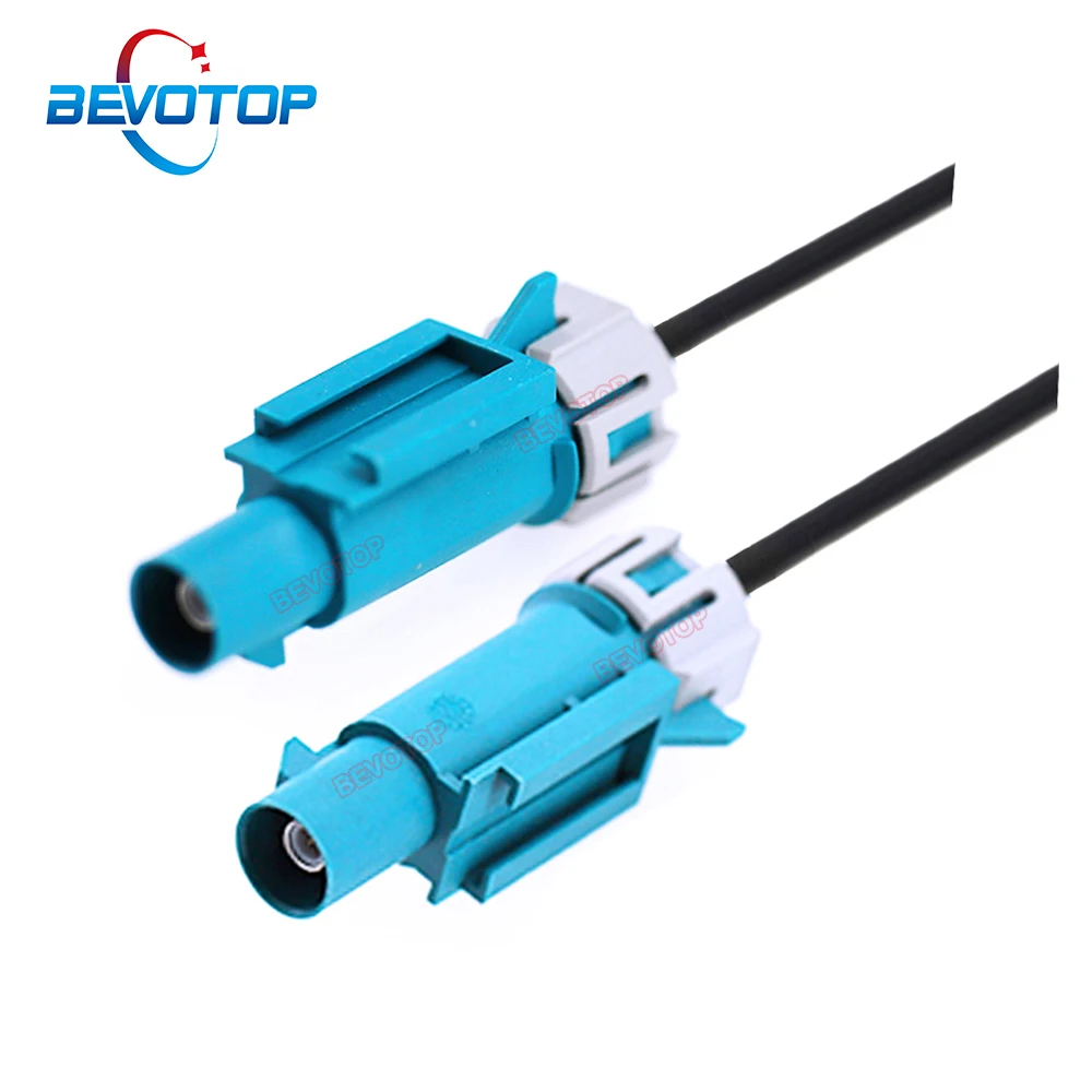 BEVOTOP 1PCS Waterproof Fakra Cable Code Z Male to Female Connector RG174 Cable 50 Ohm RF Coaxial Extension Cord Pigtail Jumper