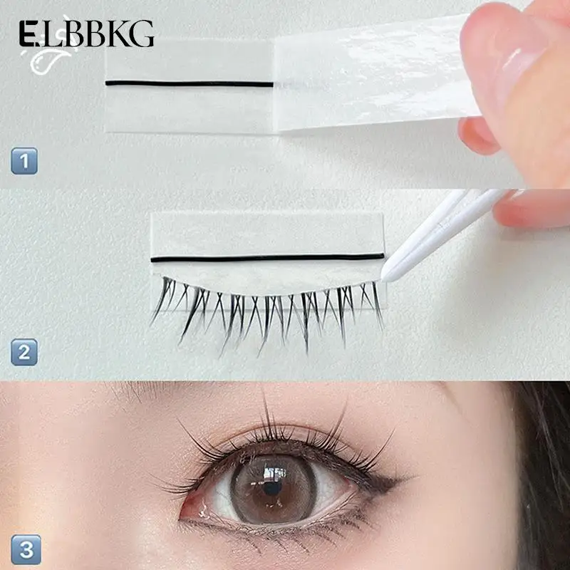 10/40Pcs Glue-Free Eyelash Glue Strip Self-Adhesive Lashes Glue Hypoallergenic Makeup Tools Waterproof Adhesive Tape