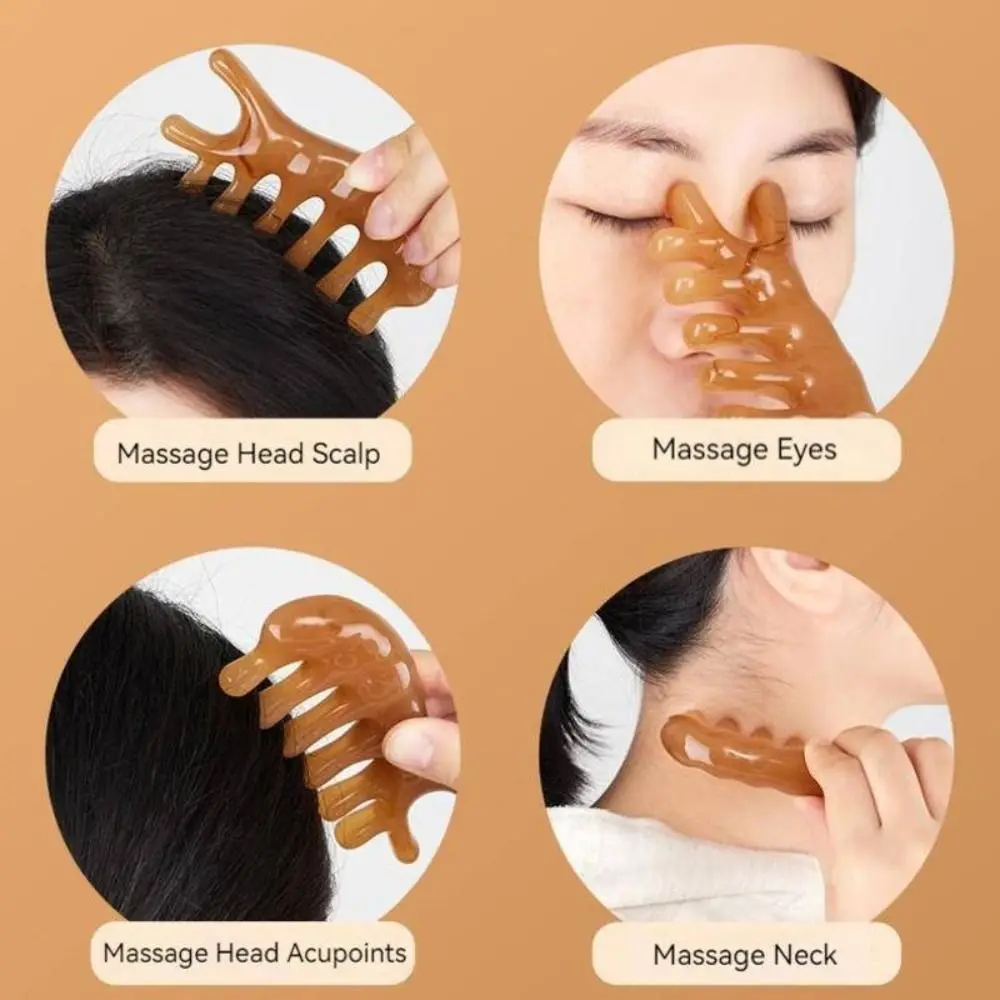 

Hair Care SPA Stimulation Reflexology Gua Sha Gift Nose Scraper Hair Comb Wood Comb Wooden Massage Comb Scalp Massage Tool
