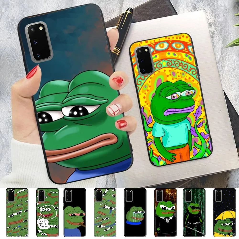 Funny F-Frog Sad P-Pepe Phone Case For Samsung S 9 10 20 21 22 23 30 23 24 Plus Lite Ultra FE S10lite Fundas