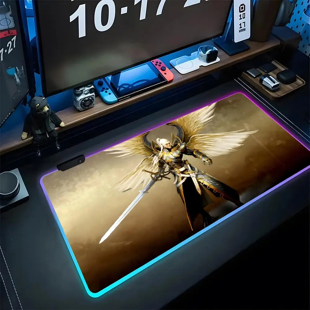 Heroes Of Might And Magic 3 Mouse Desk Decor Pad Gaming Rgb Mousepad Backlit Keyboard Gamer Girl Xxl Laptop Mat Table Pads Deskp