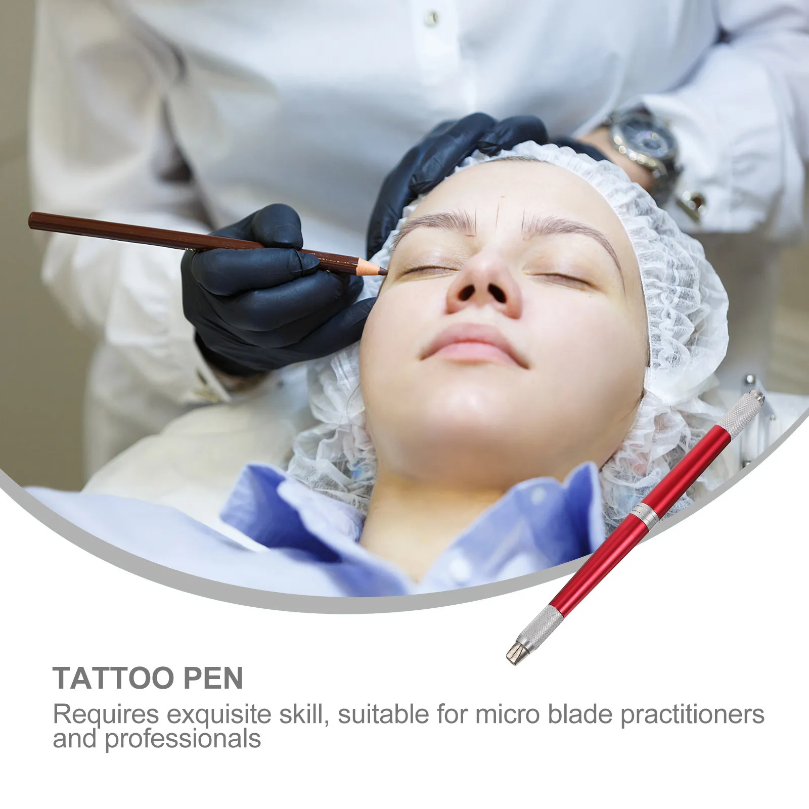 

Ручка-карандаш для татуажа бровей с удобной ручкой, легкая и портативная, идеально подходит для татуировок