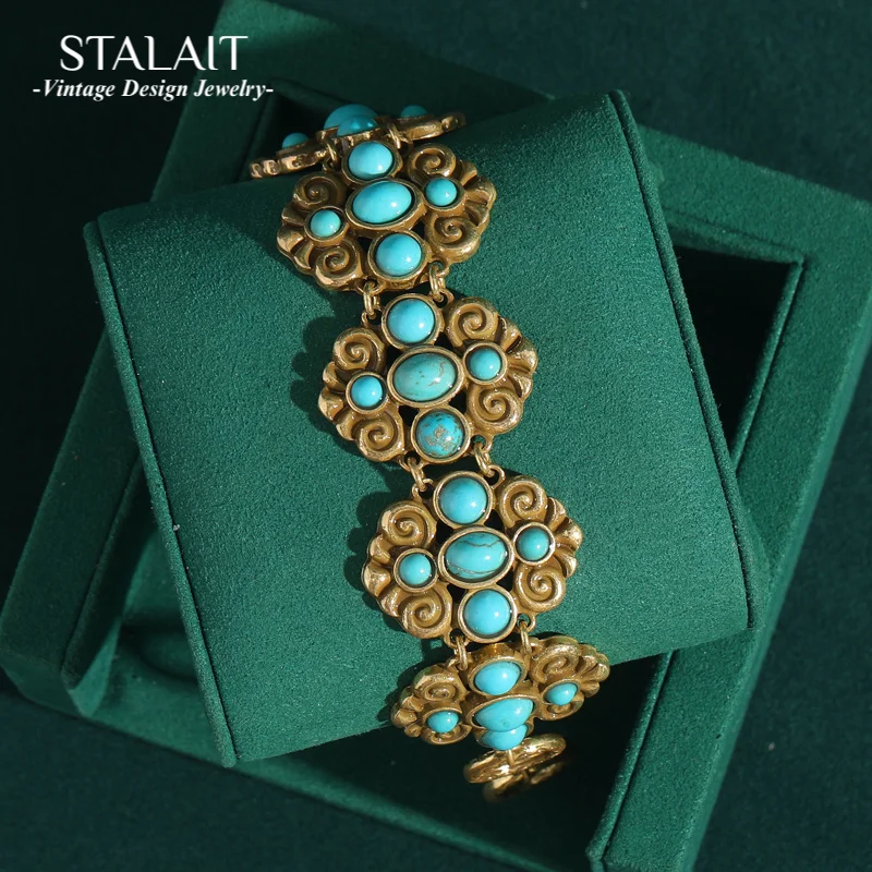 

Винтажные украшения, браслет в старом стиле из натуральных камней для женщин, роскошные ювелирные изделия в Дубае, подарок на день Святого Валентина, антикварные безделушки