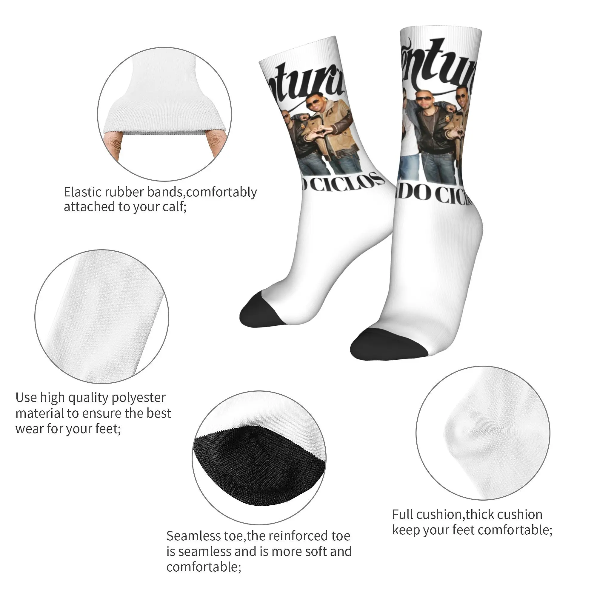 ผู้ชายผู้หญิง 2024 Aventura Tour CerCiclos ถุงเท้าถุงเท้าลําลองของขวัญเล็กๆ น้อยๆ