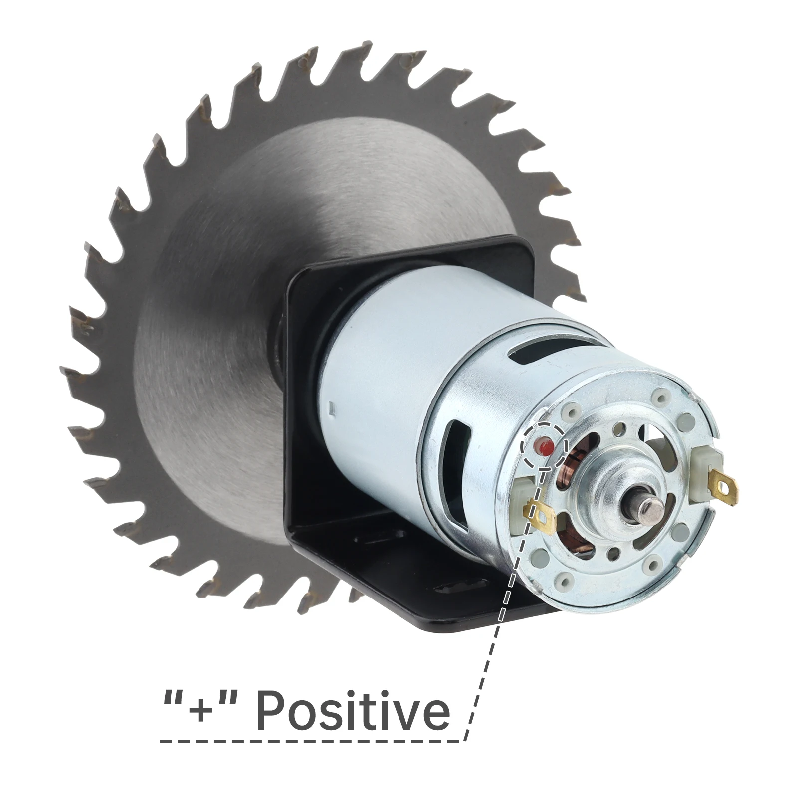 RS775 Motor Kit 12V / 24V High Speed DC Motor DIY Table Saw Kit for Woodworking with Circular Saw Blade, Mounting Bracket Tools view 5