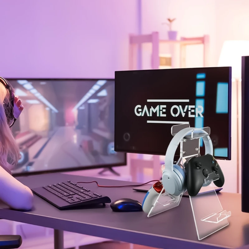 Support casque détachable, support casque jeu, support en acrylique