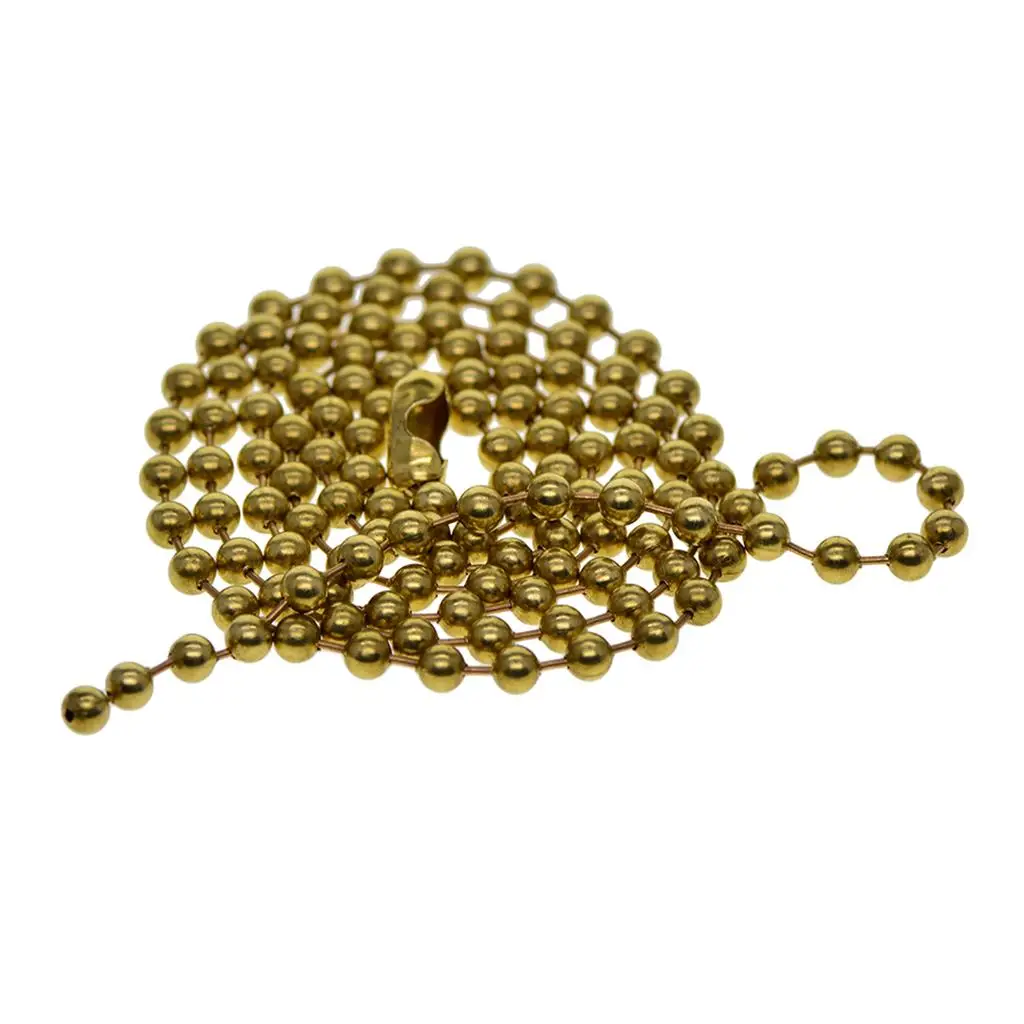 Adjustable Brass Beads Ball Chain Jewelry Supplies for Making Necklaces Keychain Accessory and Crafts DIY Kit