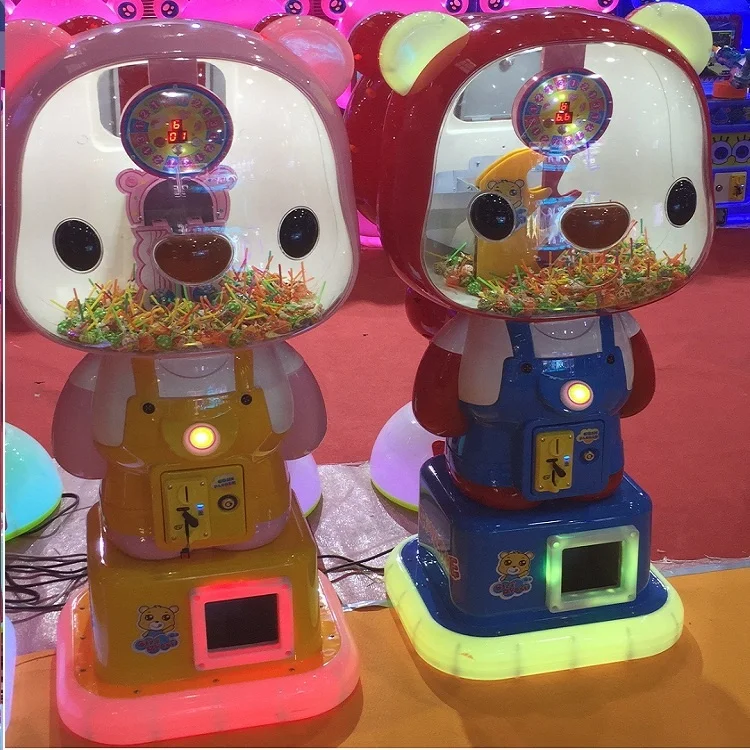 2024 Dinibao Newest Arcade Coin Operated Machines Bear Lollipop Toy Vending Machine