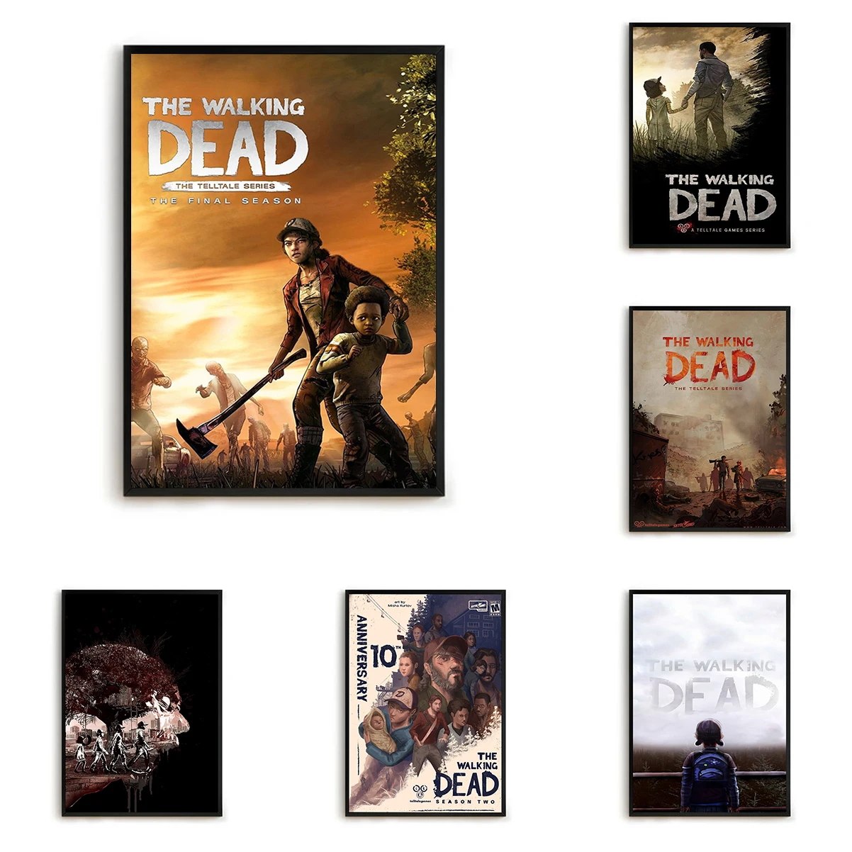 

The Walking Dead Season Game Poster Vintage Decoration Pictures Room Wall Painting Canvas Bedroom Decor Art Mural For Home Gift
