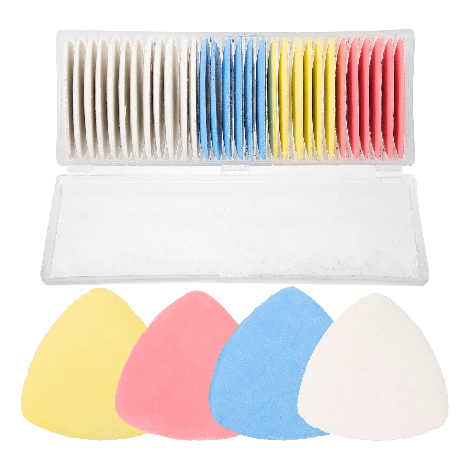 

30pcs Tailor Chalk For Sewing Clothes Fabric Markers Sewing Tools Long Lasting Random Colors Triangle Design Notions