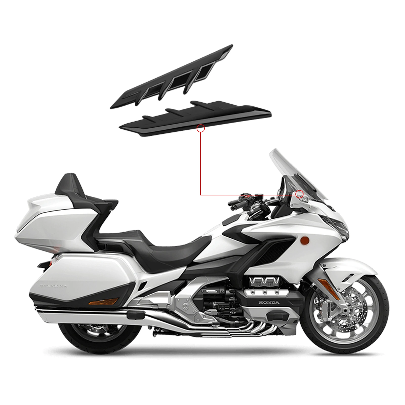 PANICAL Motorcycle Accessories Front Rear Black Trim Decorative Parts  Kit For Honda Gold Wing 1800 F6B GL1800 2018 -2026