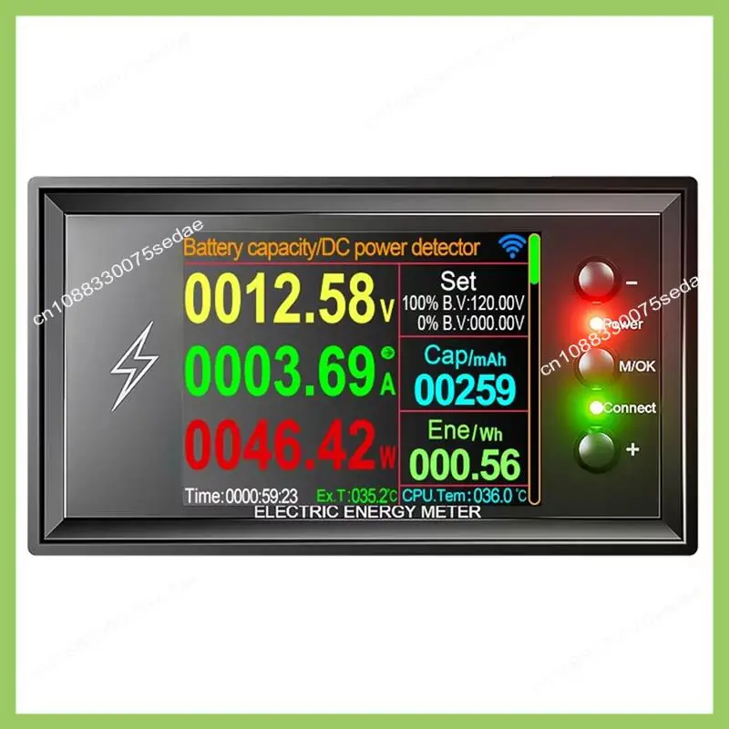 Y19A Wifi Smart DT20W Voltage Capacity Tester For Lithium Batteries 0-420V, 30A DC Current Coulomb Power Meter
