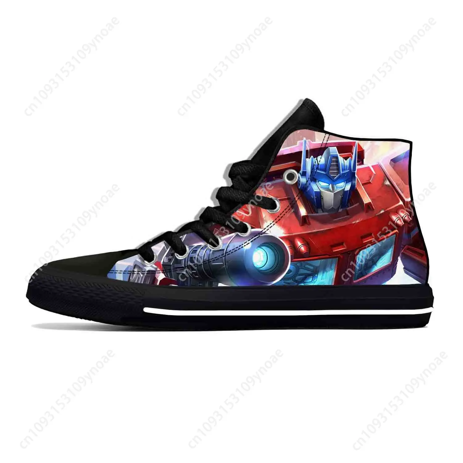 Hot Anime Cartoon Manga Transformer Optimus Prime Casual Shoes Breathable Men Women Sneakers High Top Lightweight Board Shoes