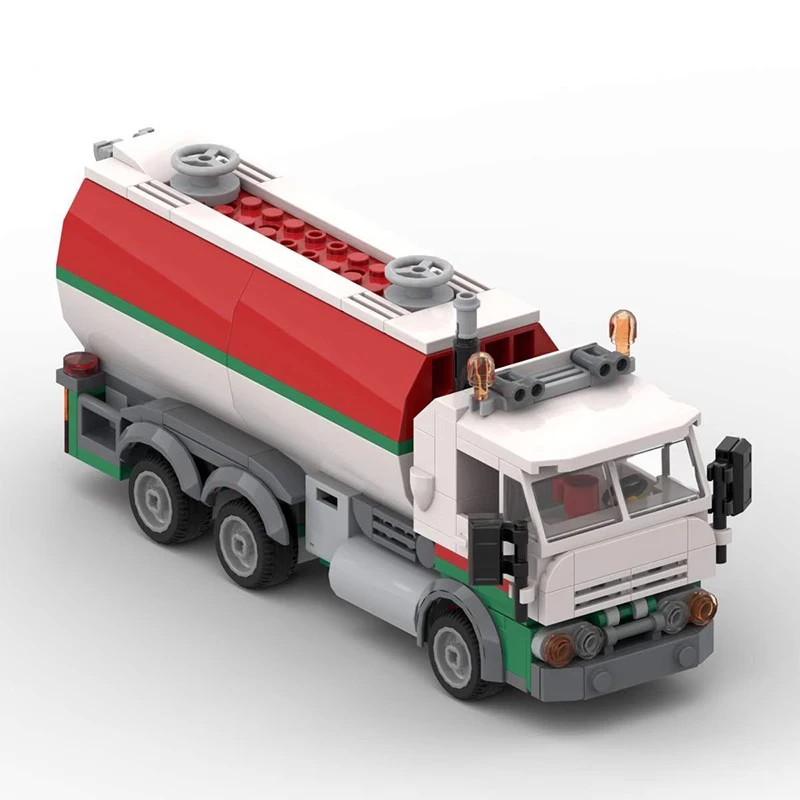 MOC-92111 puzzle block children's creative brick toy set engineering car series old style oil tank truck boy car model gift