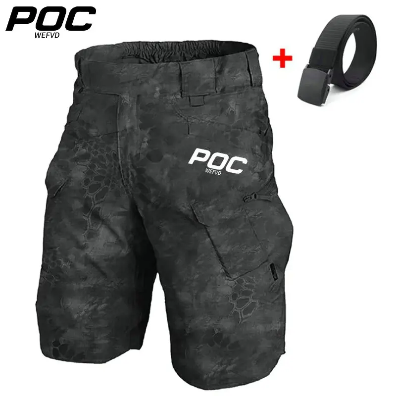 2025 POCWEFVD Riding Bike Clothing MTB Mens Bicycle Short Pants Hiking Shorts Motocross Trouser Pantalones Cortos Gym Hombre