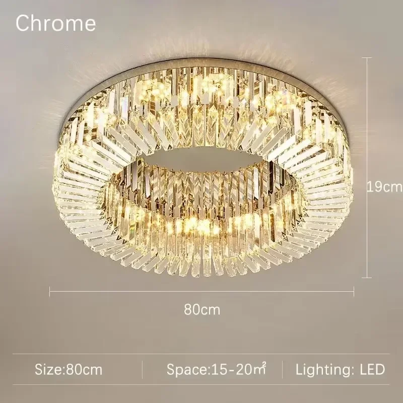 JIANKEXING Kristall-Pendelleuchten im europäischen Stil für Schlafzimmer, Decke, moderne Heimdekoration, Ornamente, Innenbeleuchtung, Wohnzimmerlampen 8