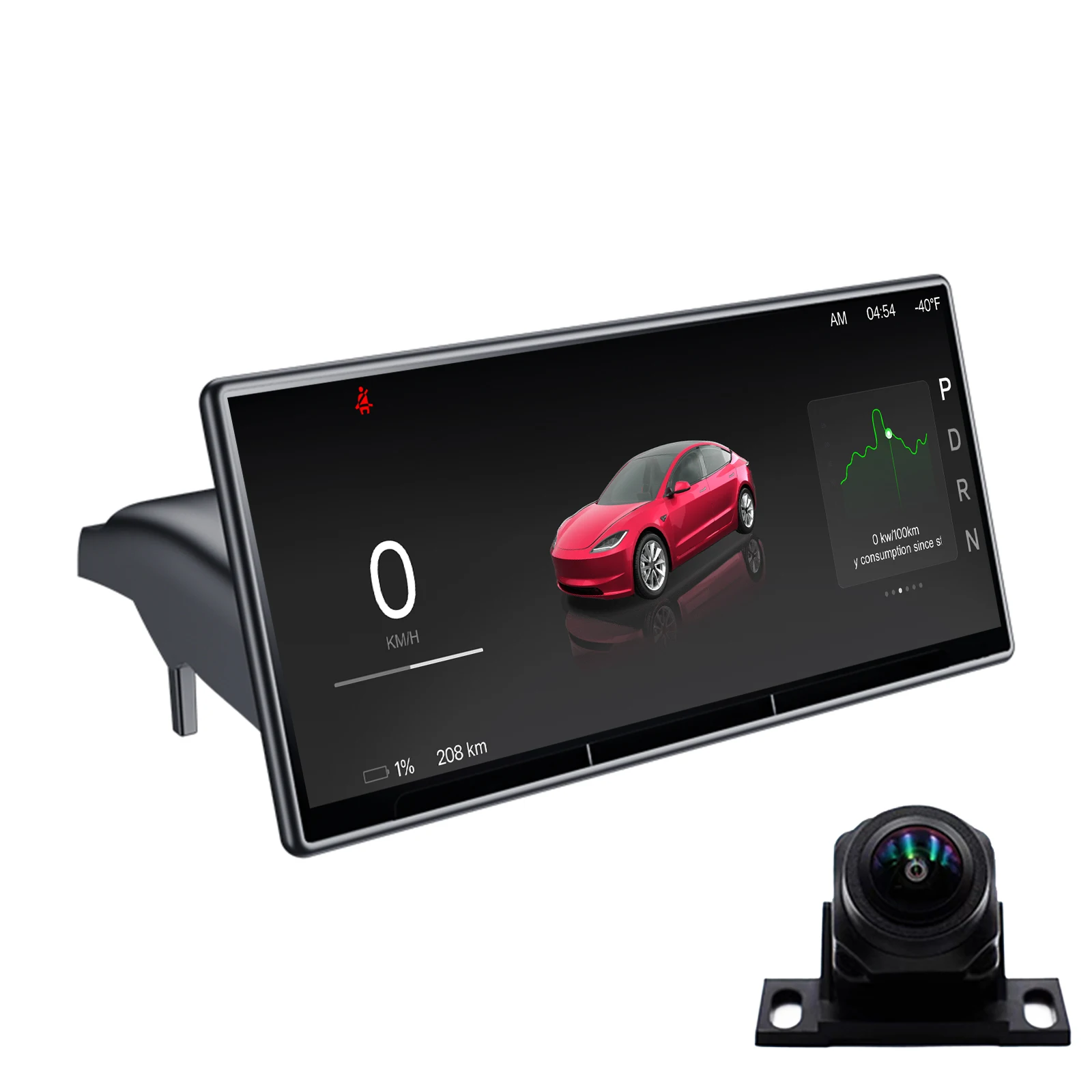 Highland HUD For Tesla Model Y & Model 3 Juniper Head Display With USB Connection IPS Front Camera Monitor & Air Vent Dashboard