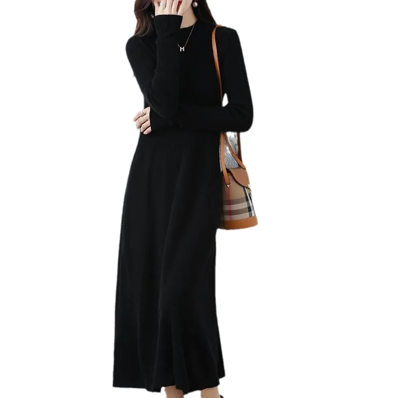 فساتين نسائية فستان فتاة حمراء خريفي مشروط مضلع متوسطة الأكمام بأزرار طويلة منتظمة مناسبة Preppy الحد الأدنى الحديث اليومي #5