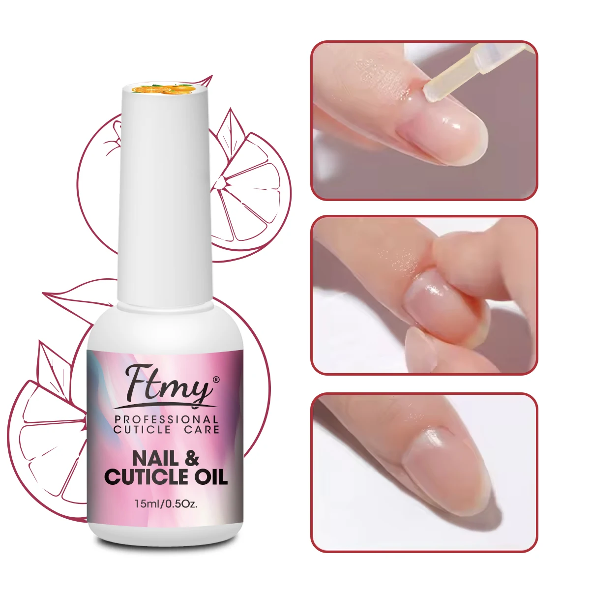 6pc Miracle Cuticle Revitalizer Oil, Hypoallergenic Nail Care Treatment, Prevents Hangnails & Strengthens Nails, Plant-Based Nou