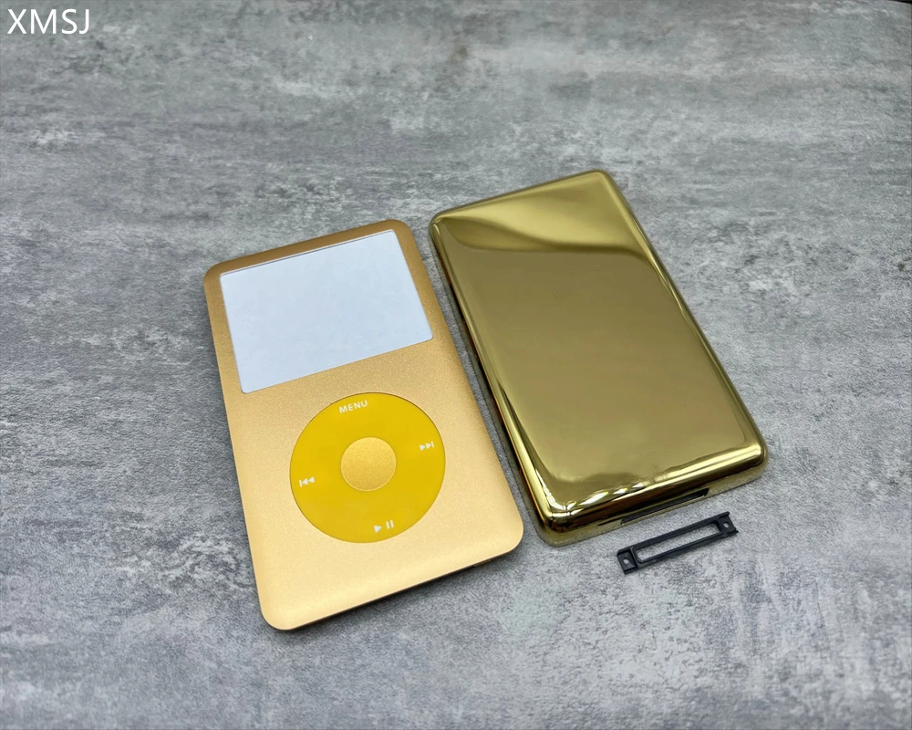 

gold front faceplate back case housing yellow clickwheel gold center button for iPod 6th 7th classic 80gb 120gb 160gb