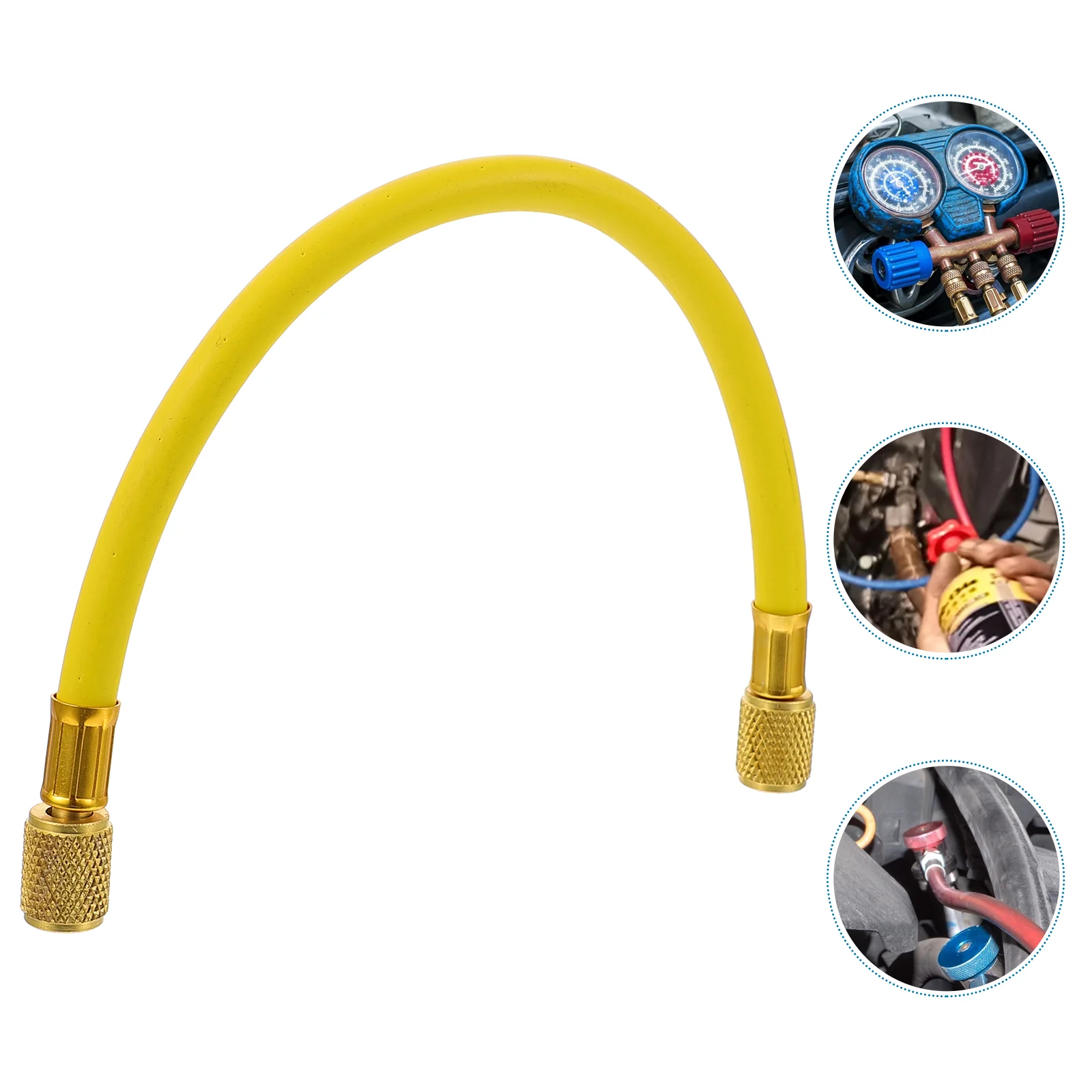 

Monitor Fluoride Tube Hose Refrigerant Recharge Refrigerator Adding Pipe Yellow Copper