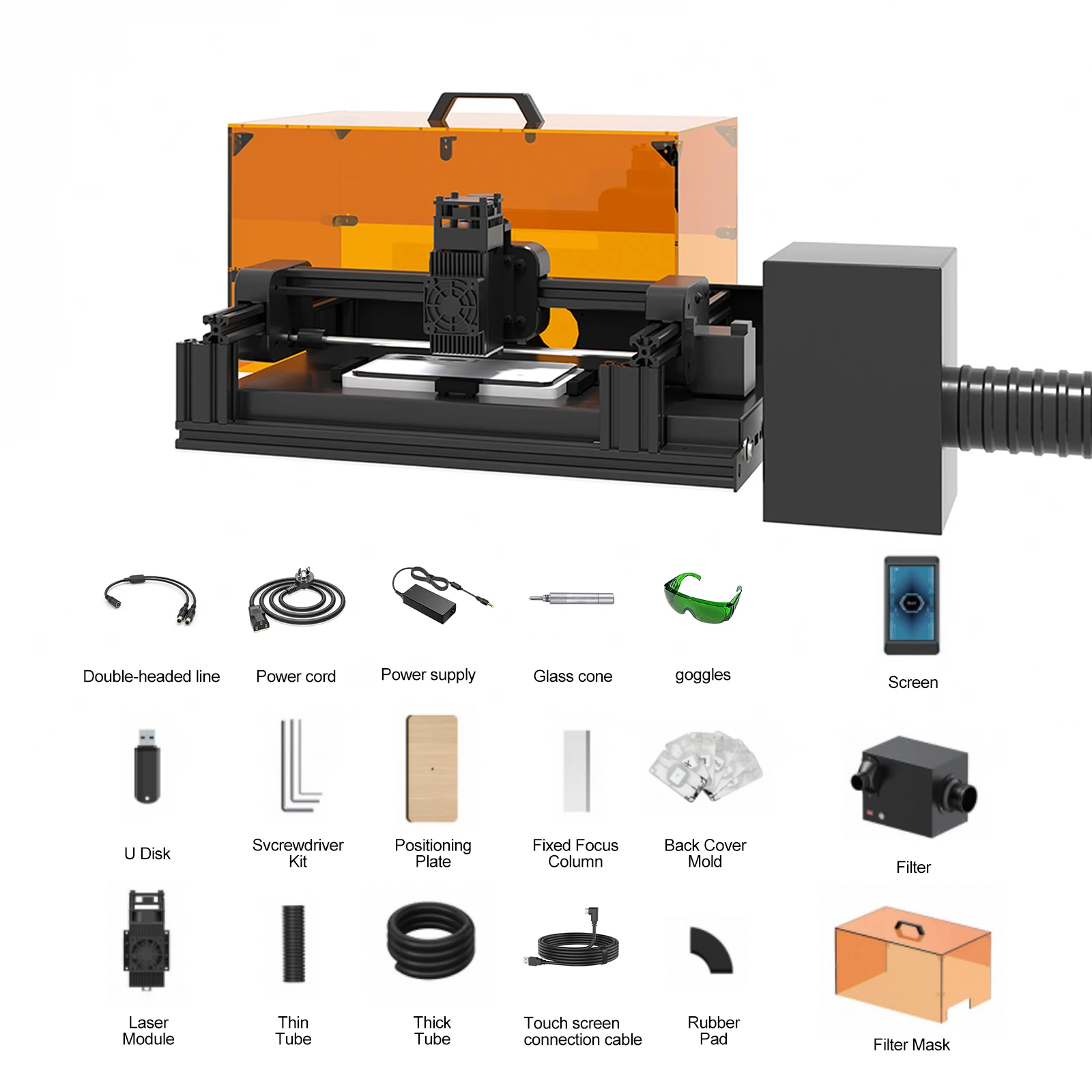 

Fifth generation V5 10W Laser Machine for iPhone 8-16 Series Back Glass&Camera Lens Repair,w/Housing Phone Repair Set,Air Filter