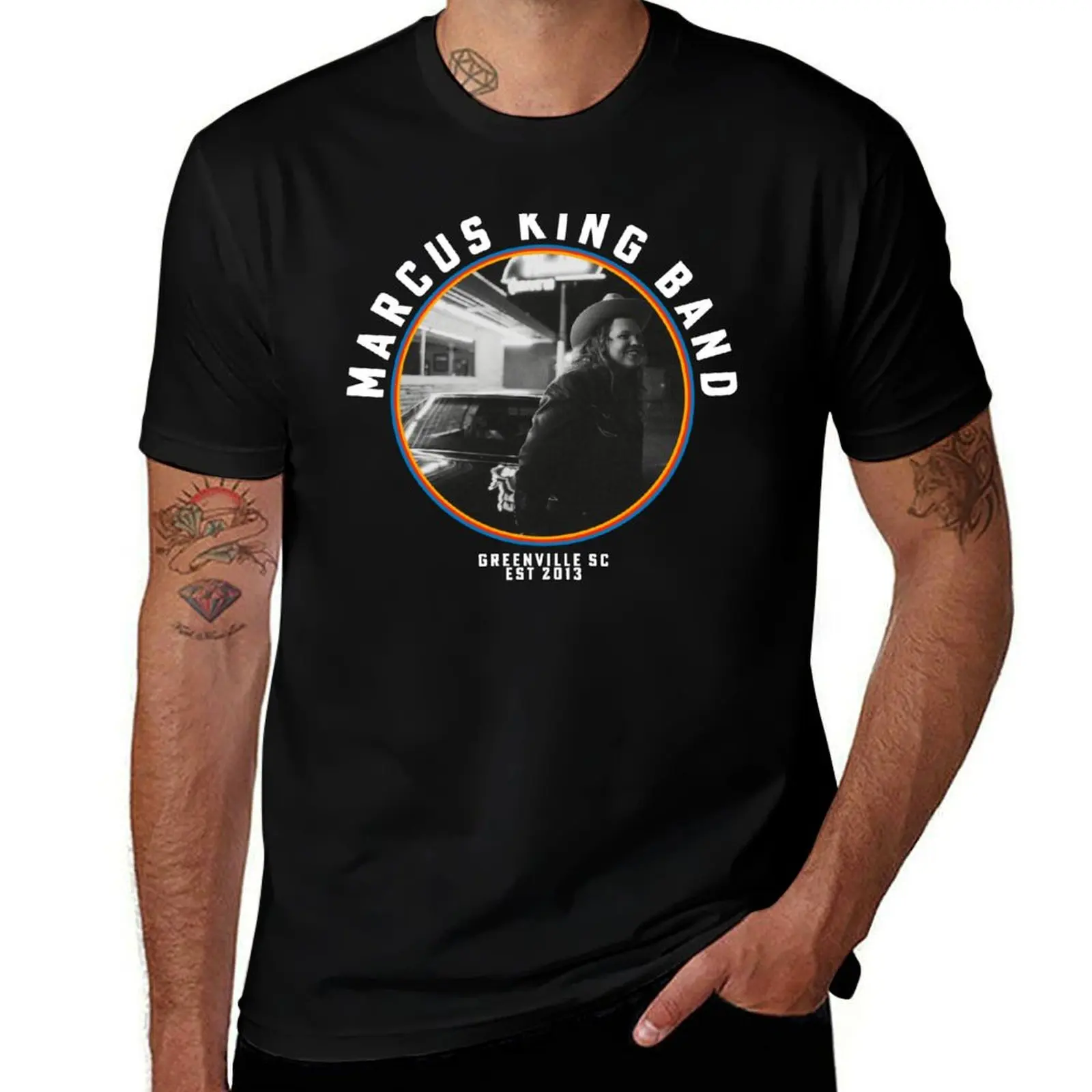 

(Original) Marcus King Greenville T-Shirt t shirts for man pack cotton funny t shirts man t shirt for man T-shirt