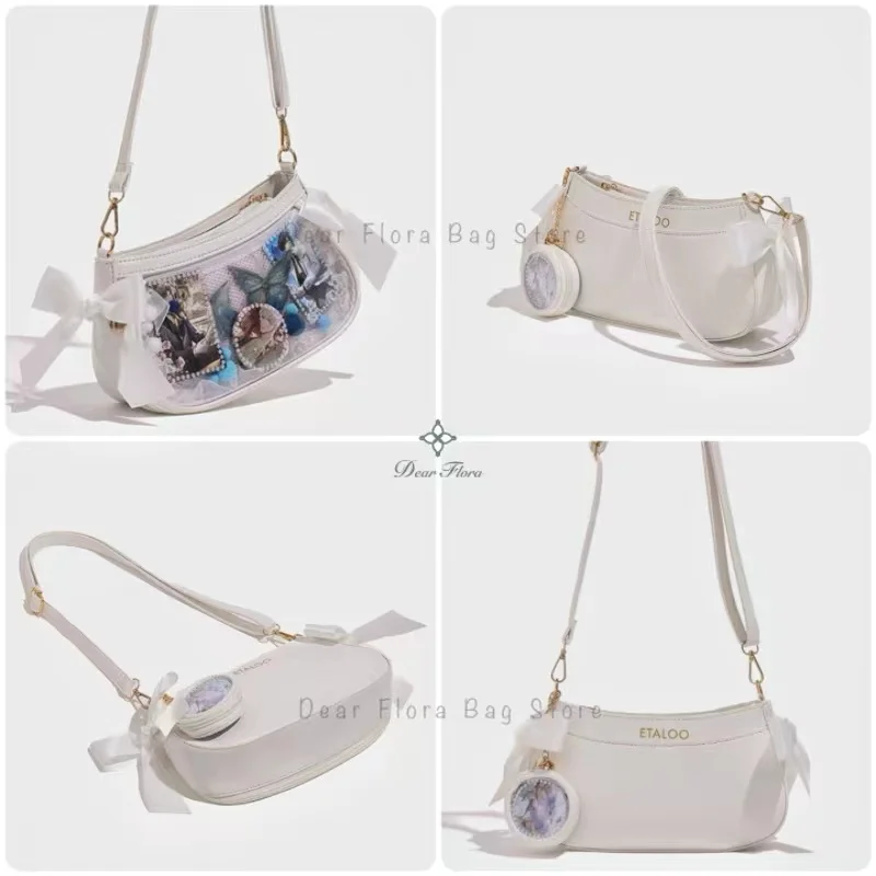 Sweet Girls-Sac à bandoulière transparent pour femmes, sac Ita bricolage, poche transparente mignonne, sac d'affichage Lolita Kawaii, sacs initiés, mode décontractée, nouveau