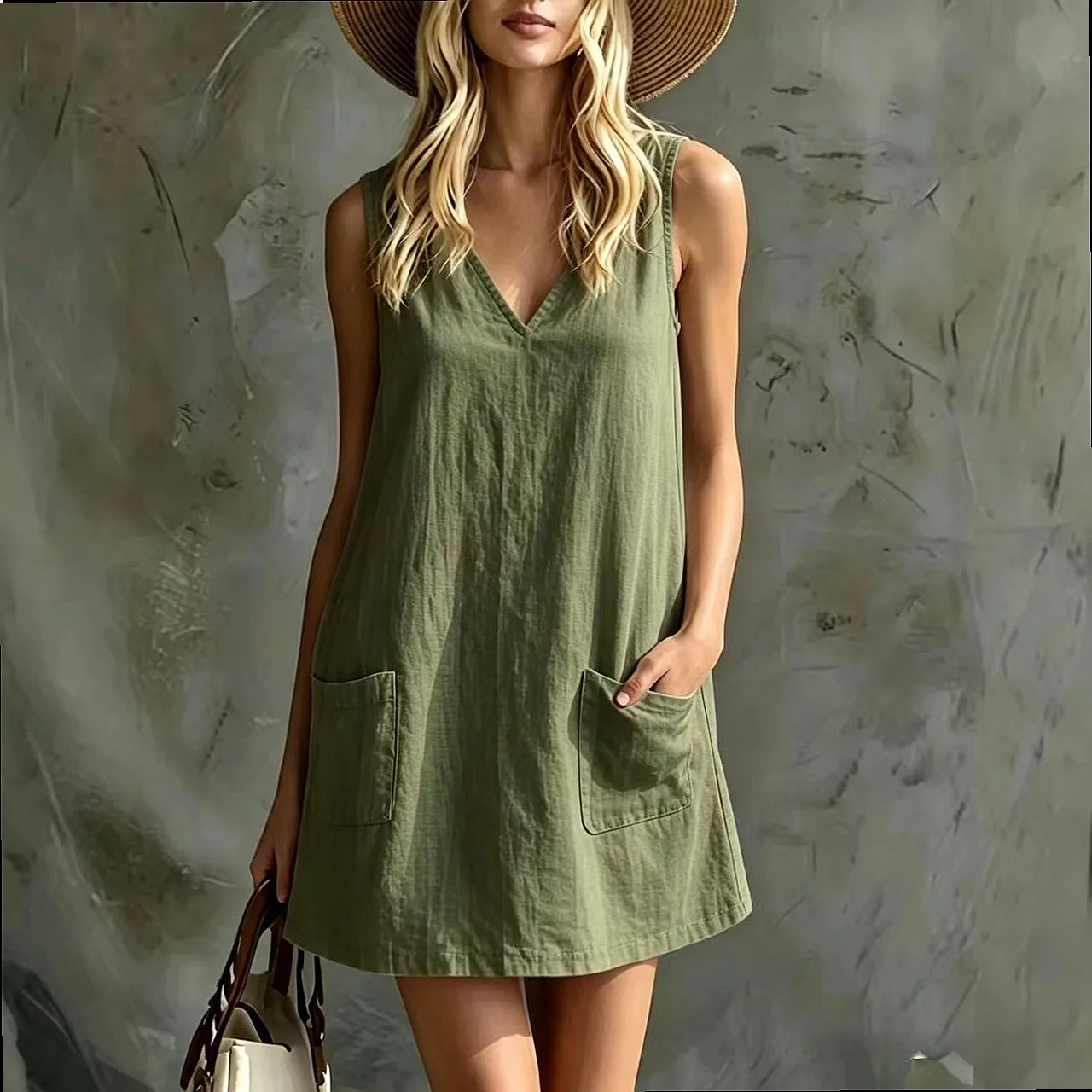 Cotton Linen Jumpsuit Women Casual Overall Playsuit Spring Summer Loose Fit Romper