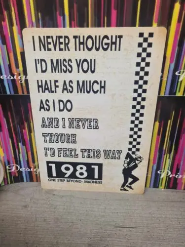 MADNESS I NEVER THOUGHT  198mmx283mm METAL SIGN/ MAN CAVE/ GARAGE/ SHED.