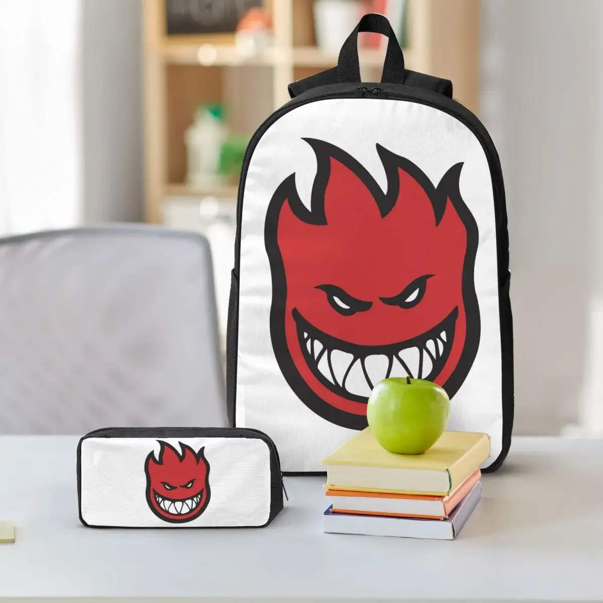 Spitfire Skate Backpack Student Boys Girls BookBag School Bag Computer Shoulder Bags 3ps Insulated Lunch Bag Pencil Case