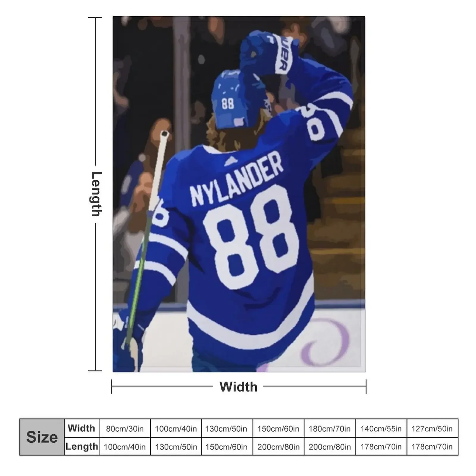 William Nylander Goal Celebration Painting Throw Blanket Weighted Softest christmas gifts Tourist Blankets