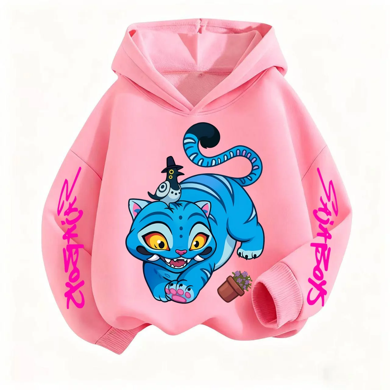 

Глобальный хит! K-POP: Толстовка с капюшоном «Охотники на демонов» на Хэллоуин: забавный мультяшный принт, ультра-удобная толстовка унисекс для детей, жуткий стиль.