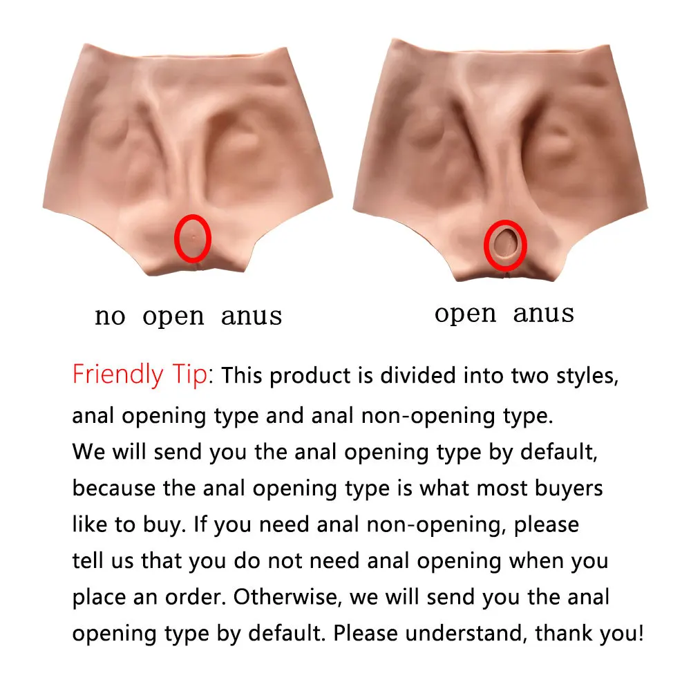 Silicone Fake Vagina Underwear Pussy Pants Hide Penis Opend Anus Transgender Shemale Cosplay Gay Crossdressing Discreet Packag