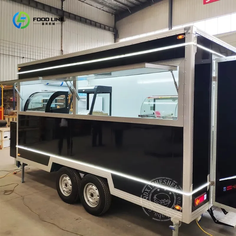 

Fast Hotdog Food Truck Ice Cream Trailer Mobile Bbq Food Truck Trailer with Commercial Kitchen Equipment