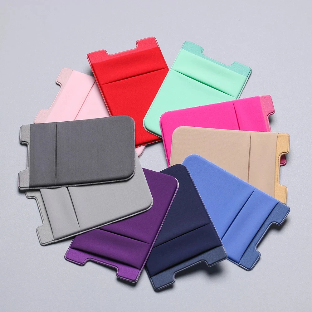 ID Bus Card Credit Card Holder Adhesive Sticker Card Sleeve Phone Back Pocket Phone Card Holder Mobile Wallet Storage Wallet