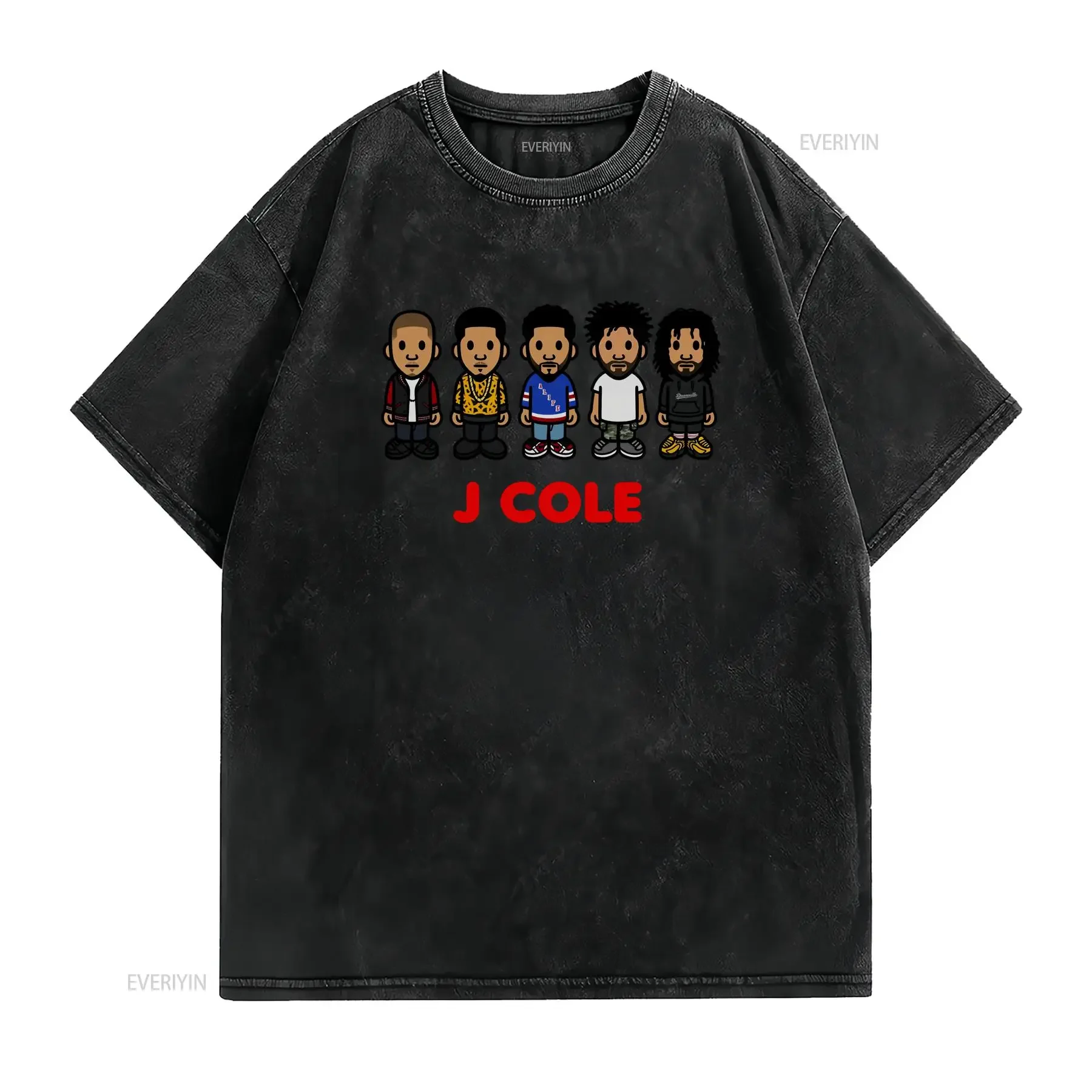 J Cole T Shirt Goat Rapper Middle Child Forest Hill Drives Rap Lover GifT Cool Hip Hop The Come Up vintage Washed Slightly
